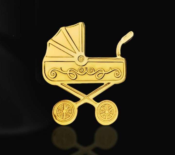 Gold pram keepsake
